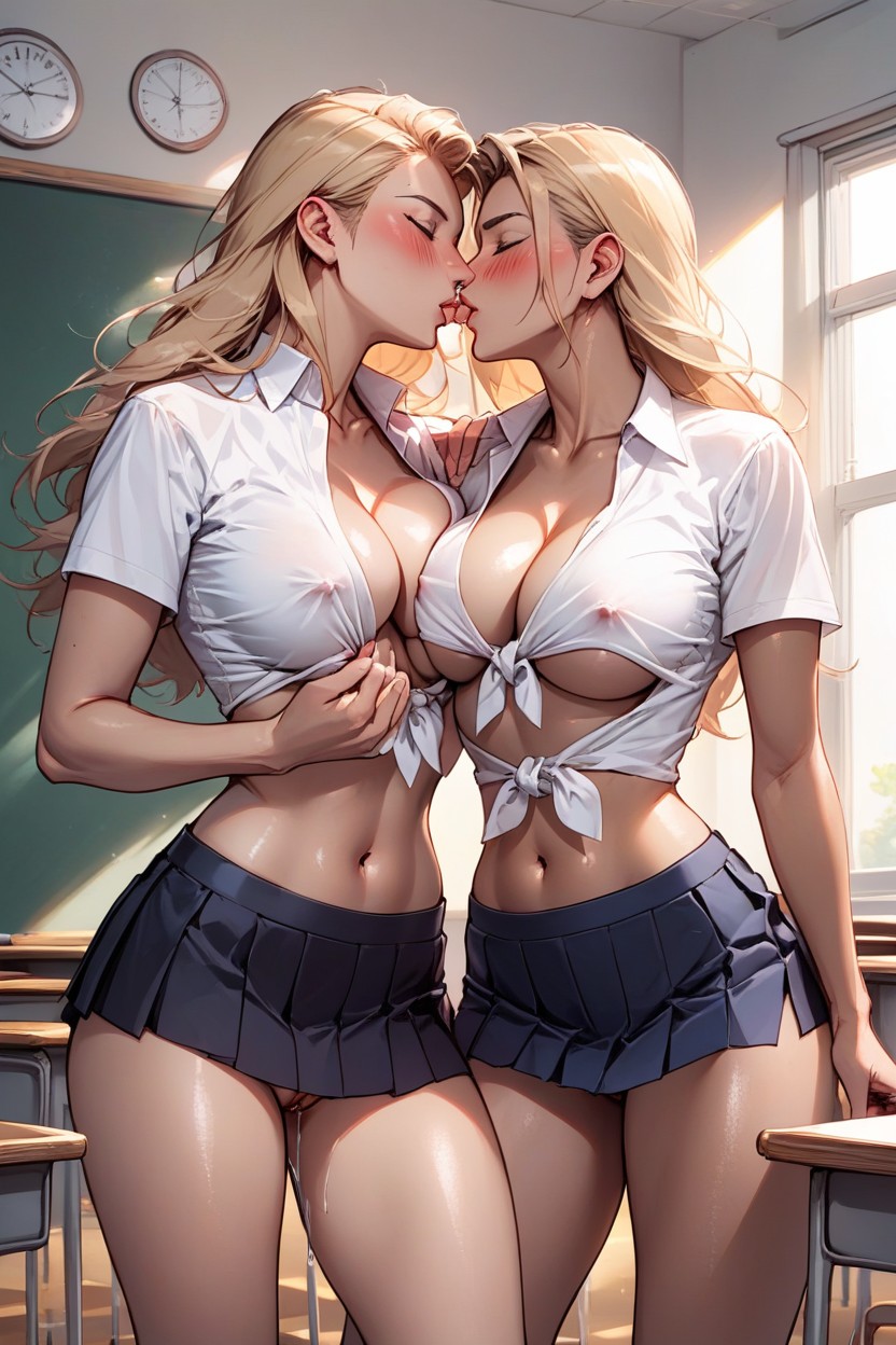 Random Arm Pose, Lesbians Kissing, HairAI黄片