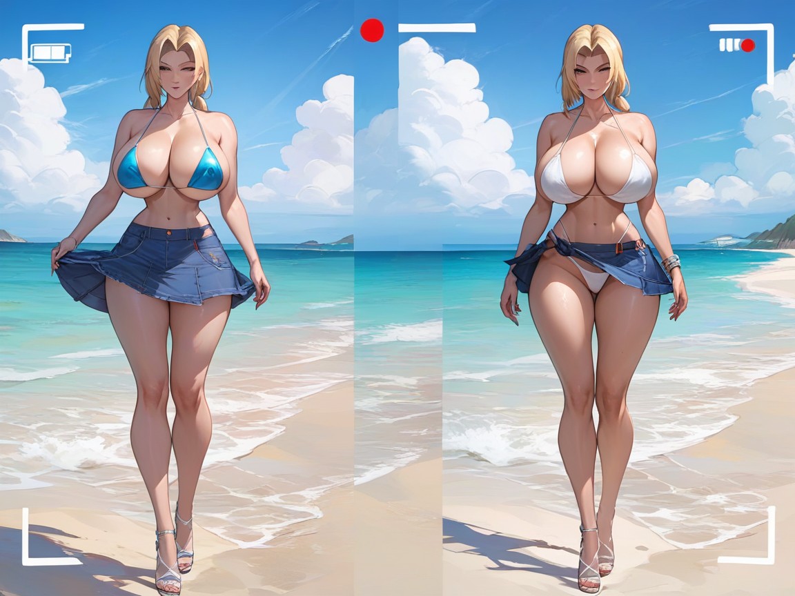 パンチラ, Massive Bimbo Breasts, Different PosesファーリーAIポルノ