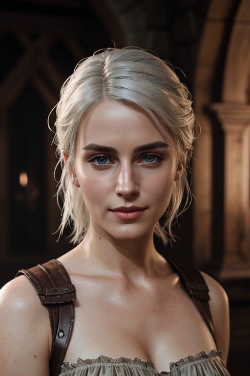 Ciri The Witcher, Ciri From Wicher, Pale Skin人妖AI色情