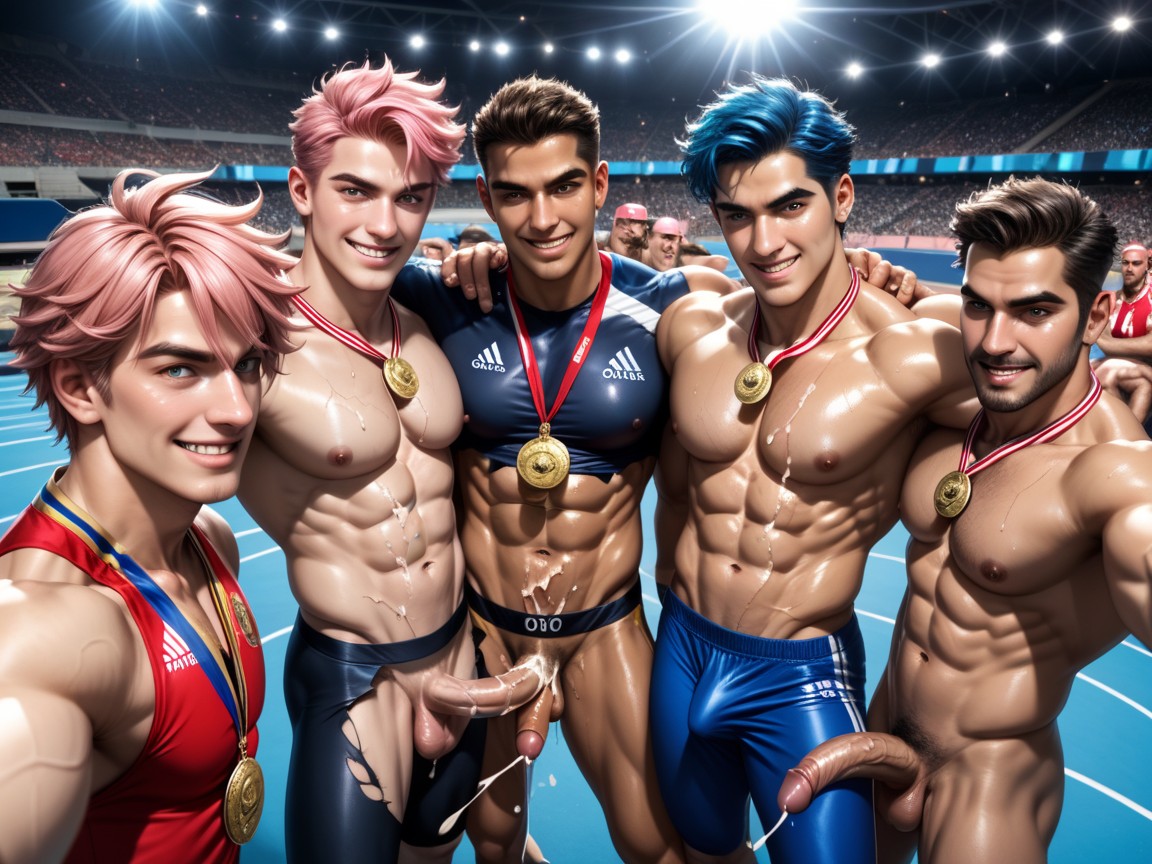 Men, Orgy, Paris Olympics AI Gay Porn