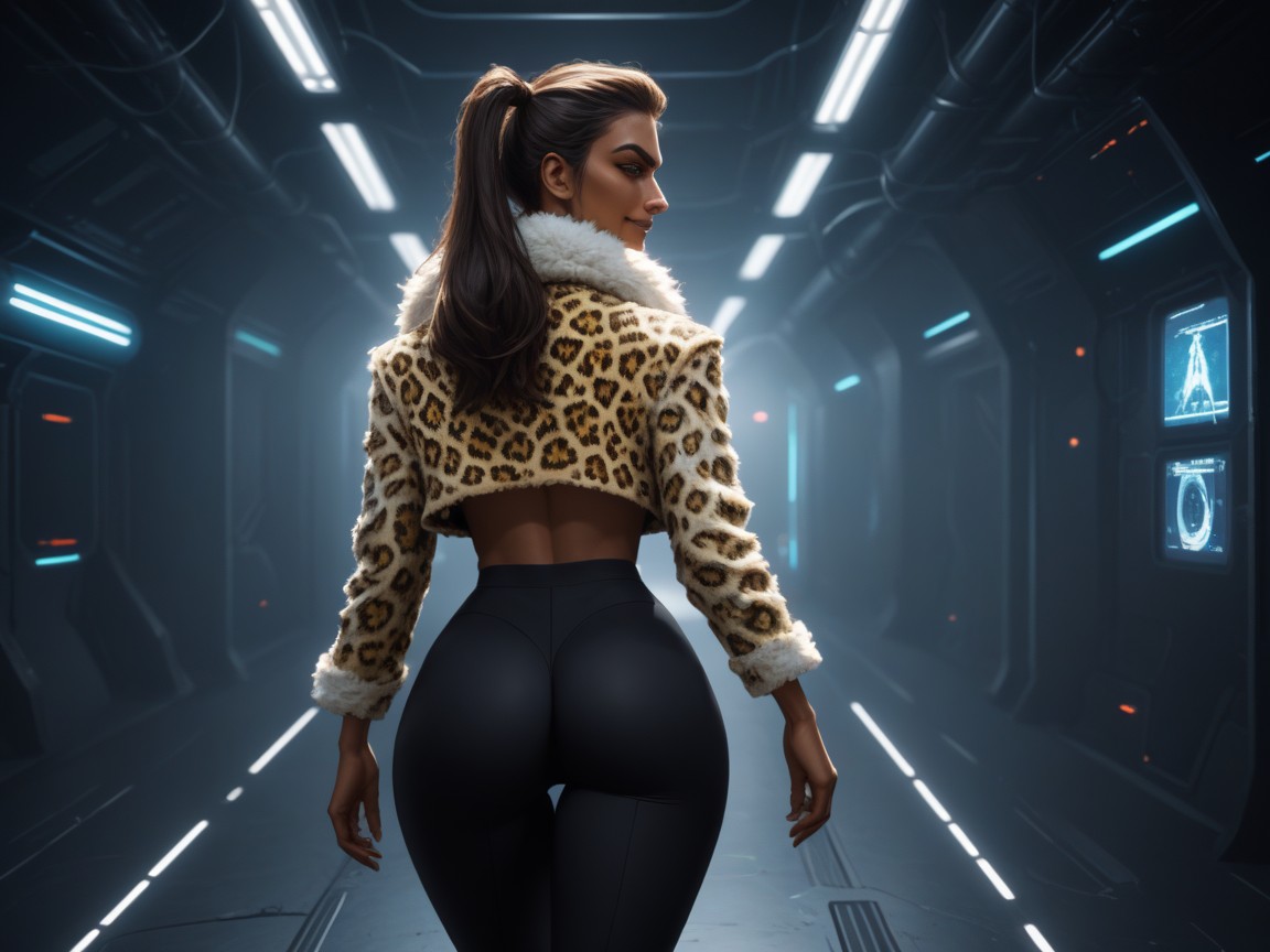 Body Width, Gapped Thighs, Rear View Hentai AI Porn