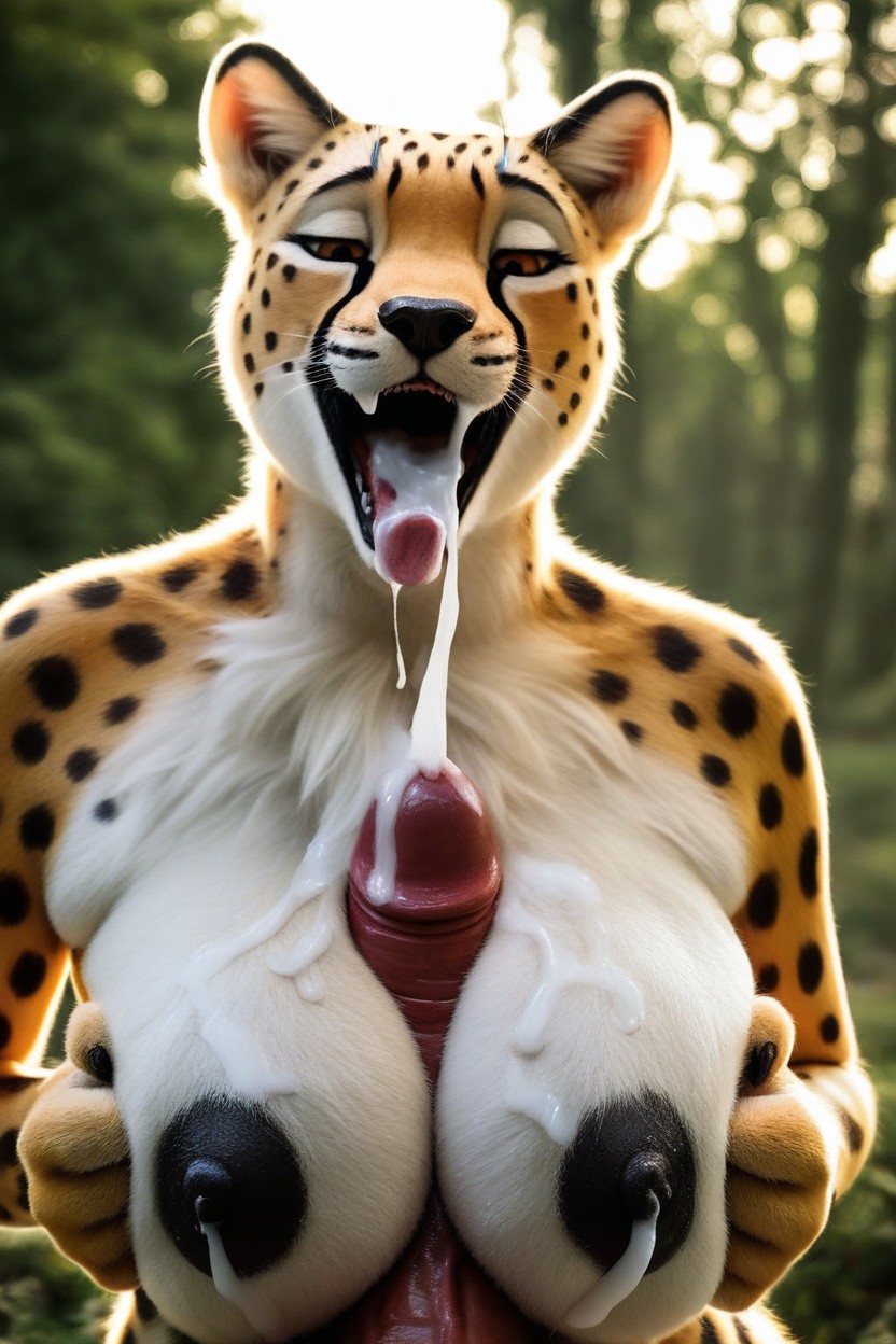 Paizuri, Sunset, Photorealism Furry AI Porn