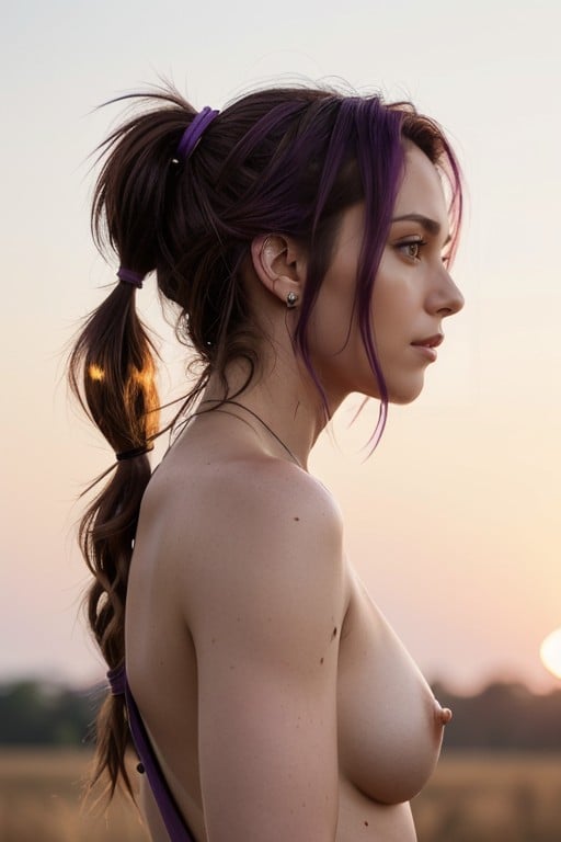 Sunset, Pigtails, Messy Hair Furry AI Porn