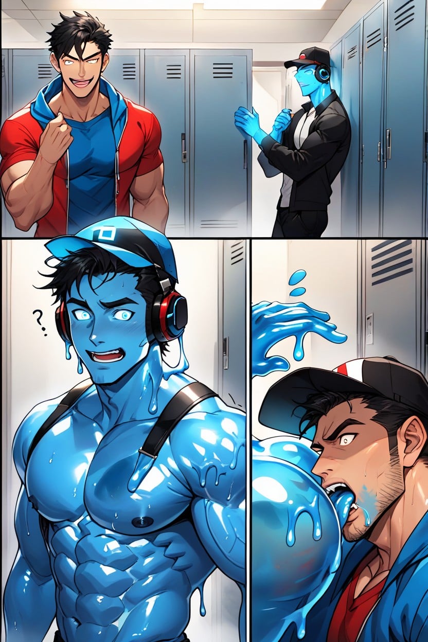 S, Before And After, Translucent Slime AI Gay Porn