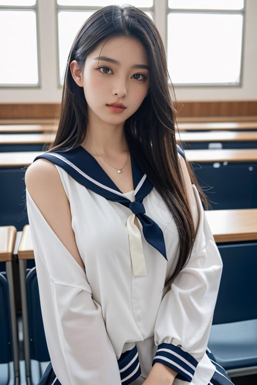 Classroom, School Uniform, Sailor Uniform AI Porn