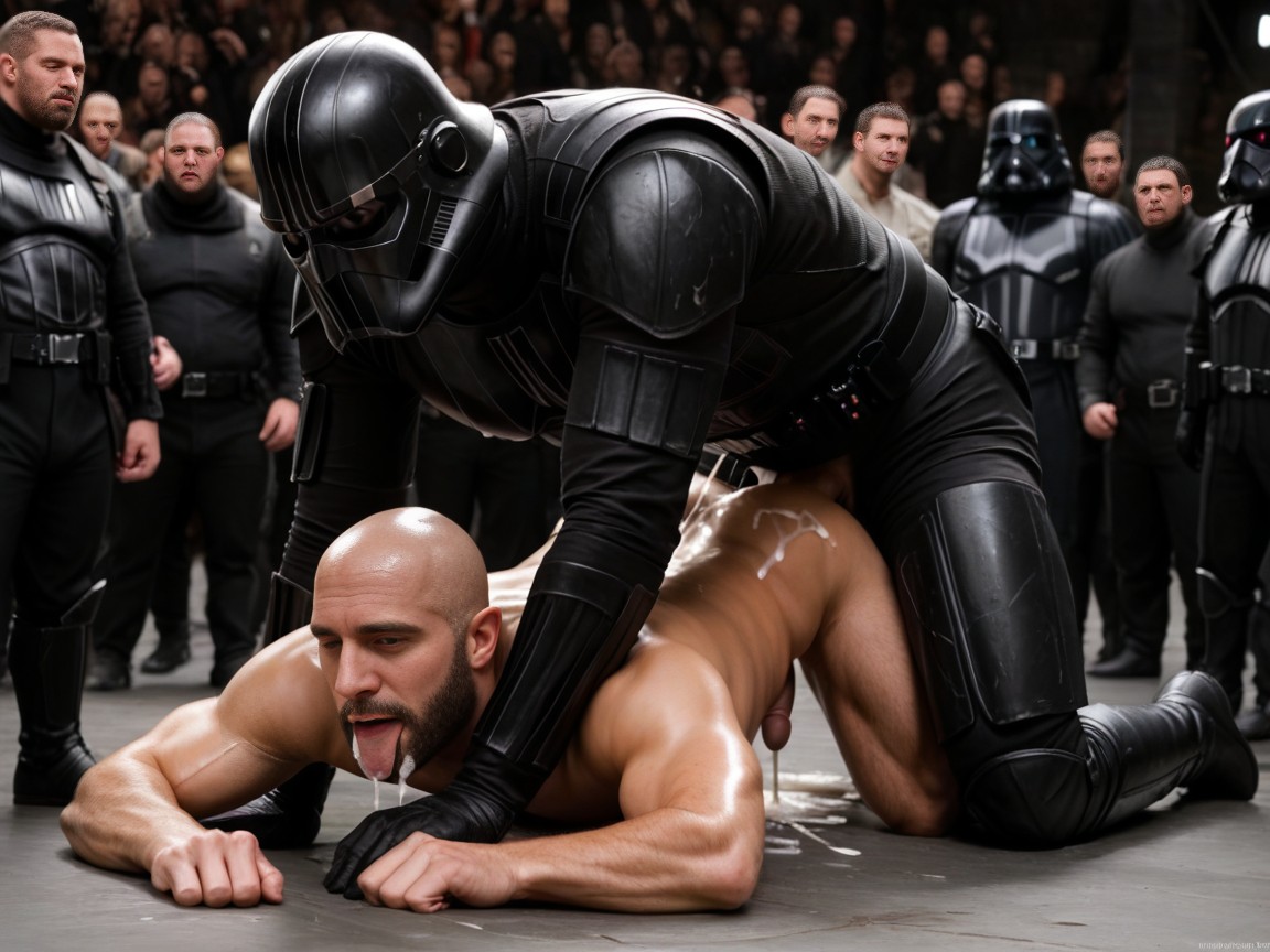 Rough Sex, Bald Head, Thick AI Gay Porn