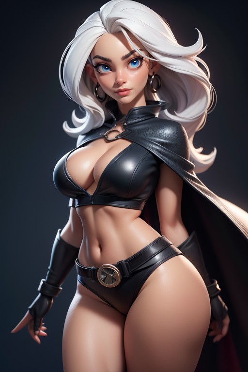 Arms Exposed, Tight Black Thong Underpants, 3d (cartoon)Porno AI