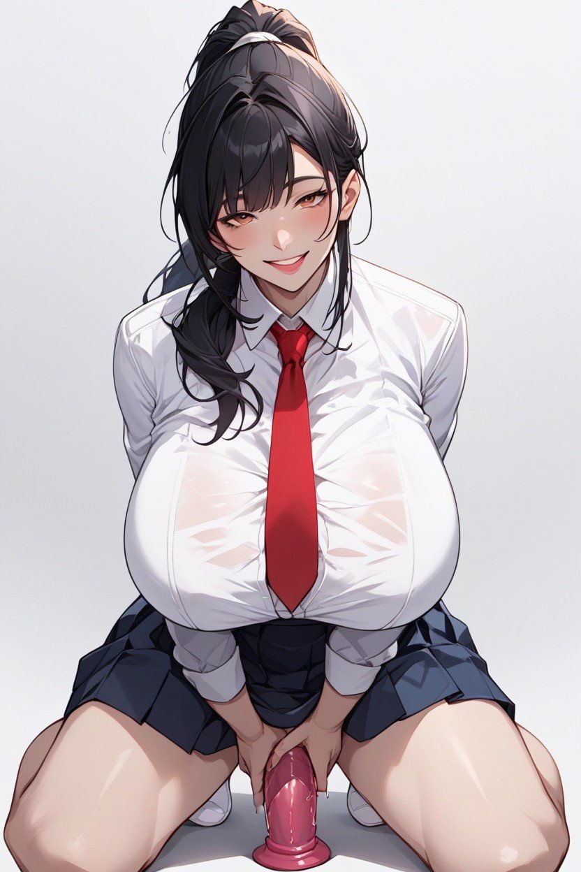 White Uniform, Holding A Dildomany Dildos Scattered On The Floor, 乳房擴張AI黃片