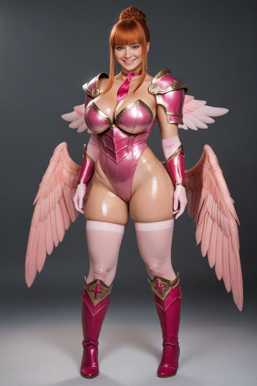 Sweaty, Pink Wings, Scandinavian Shemale AI Porn