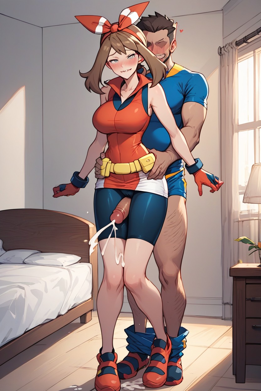 Shorts, Brown Hair, Bike Shorts Hentai AI Porn