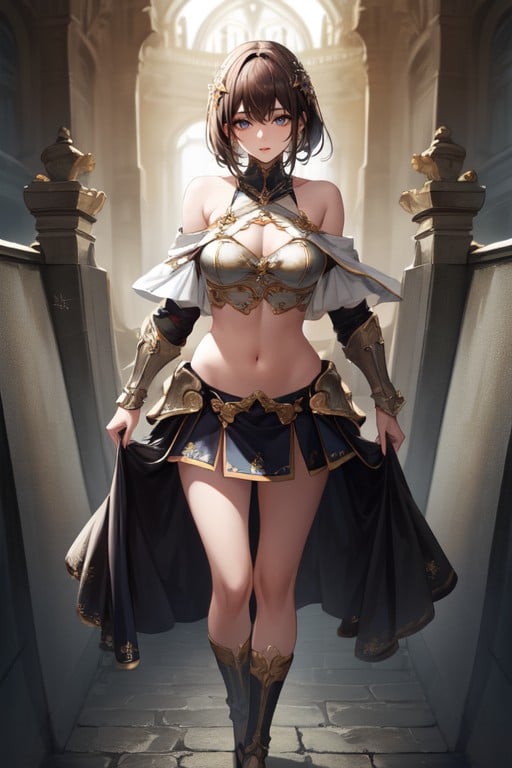 Full Body, Armor, Navel Exposed AI Porn