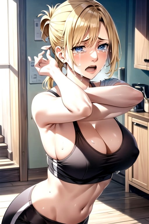 Annie Leonhart (attack On Titan), Sutiã Esportivo, Peito Grande Pornografia de IA