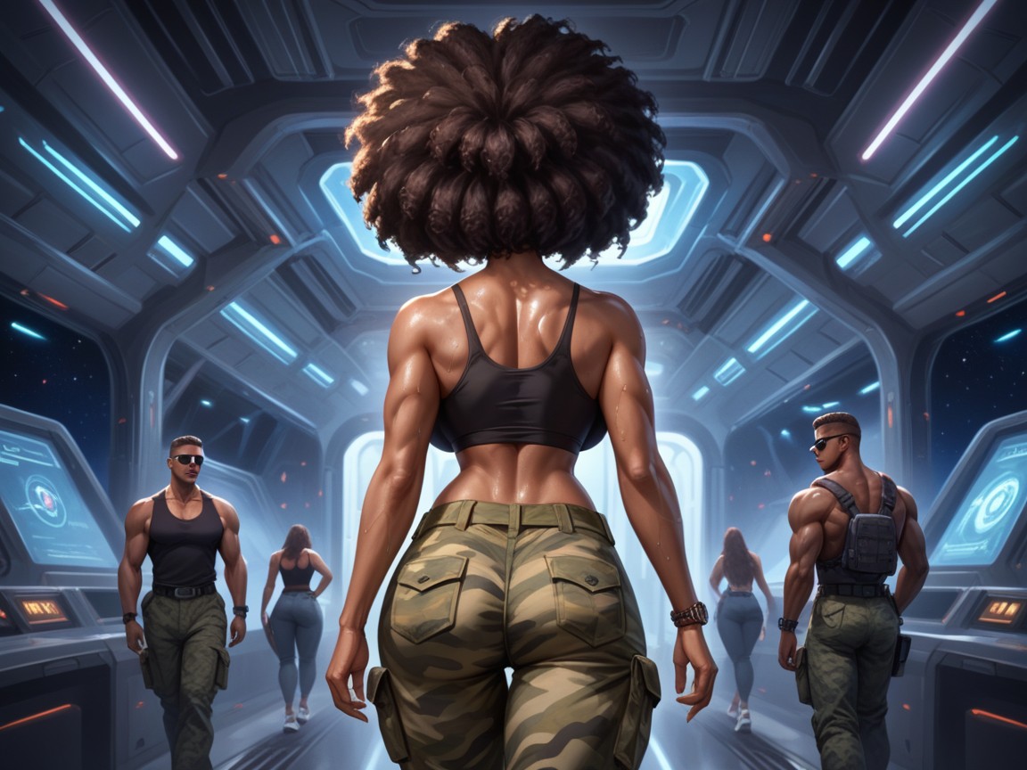 Strong Body, Sweaty, Alien Abduction Hentai AI Porn