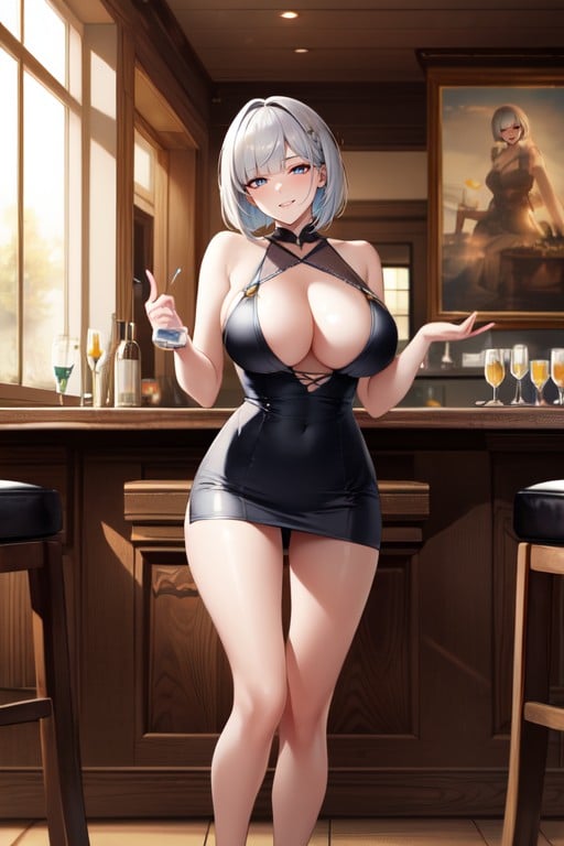 Lighten Up The Subject, Ash White Hair, Virgin FacePorno AI