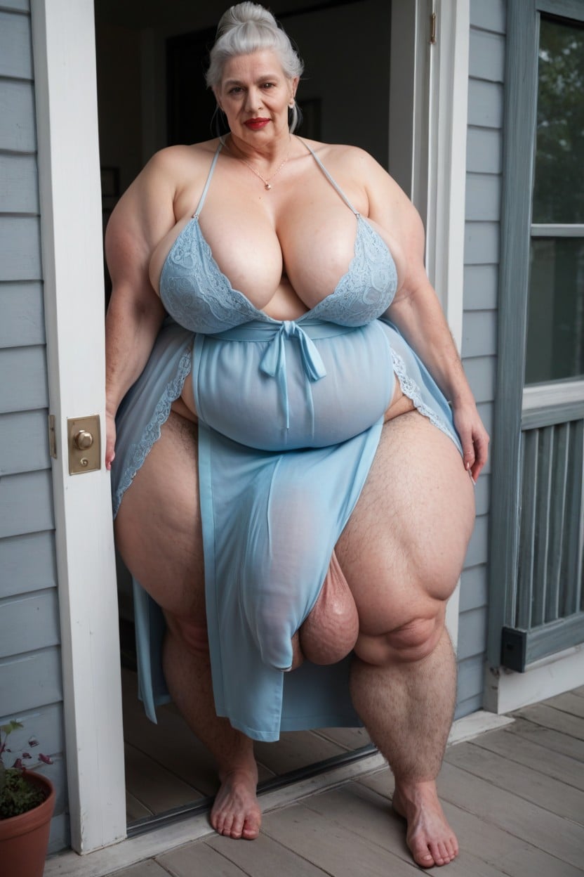 Cellulite Arms, Top Down, Big Belly Shemale AI Porn