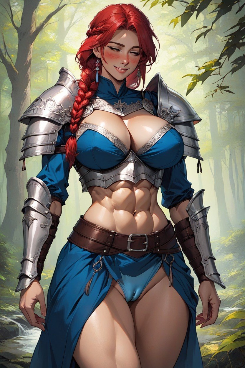 Armor, Cleavage, Fit Furry AI Porn