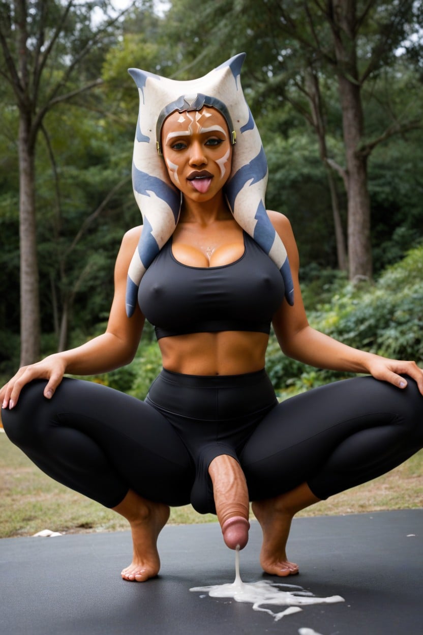 Yoga Mat, Round Breasts, Masturbation Shemale AI Porn