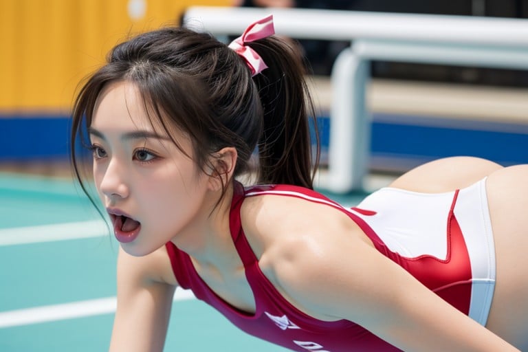 Gymnastics Meet, Hair Ribbon, 오르가슴AI 포르노