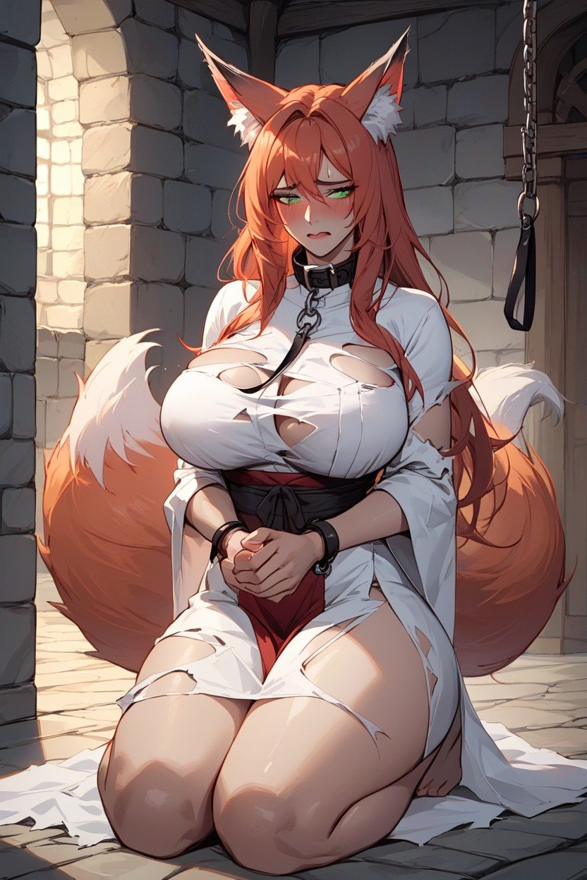 Rounded Breasts, Tunic, Fox TailAI黄漫