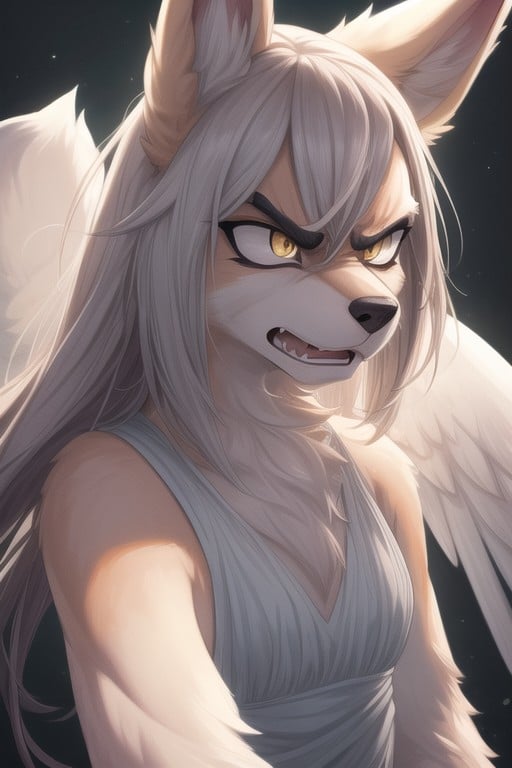 Fox, Small Breast, Angel Furry AI Porn