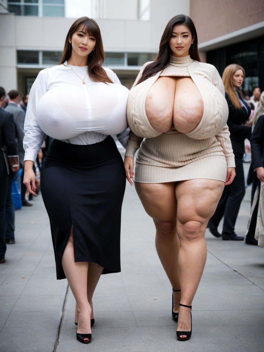 Full Body, Massive Breast, In The Office AI Porn