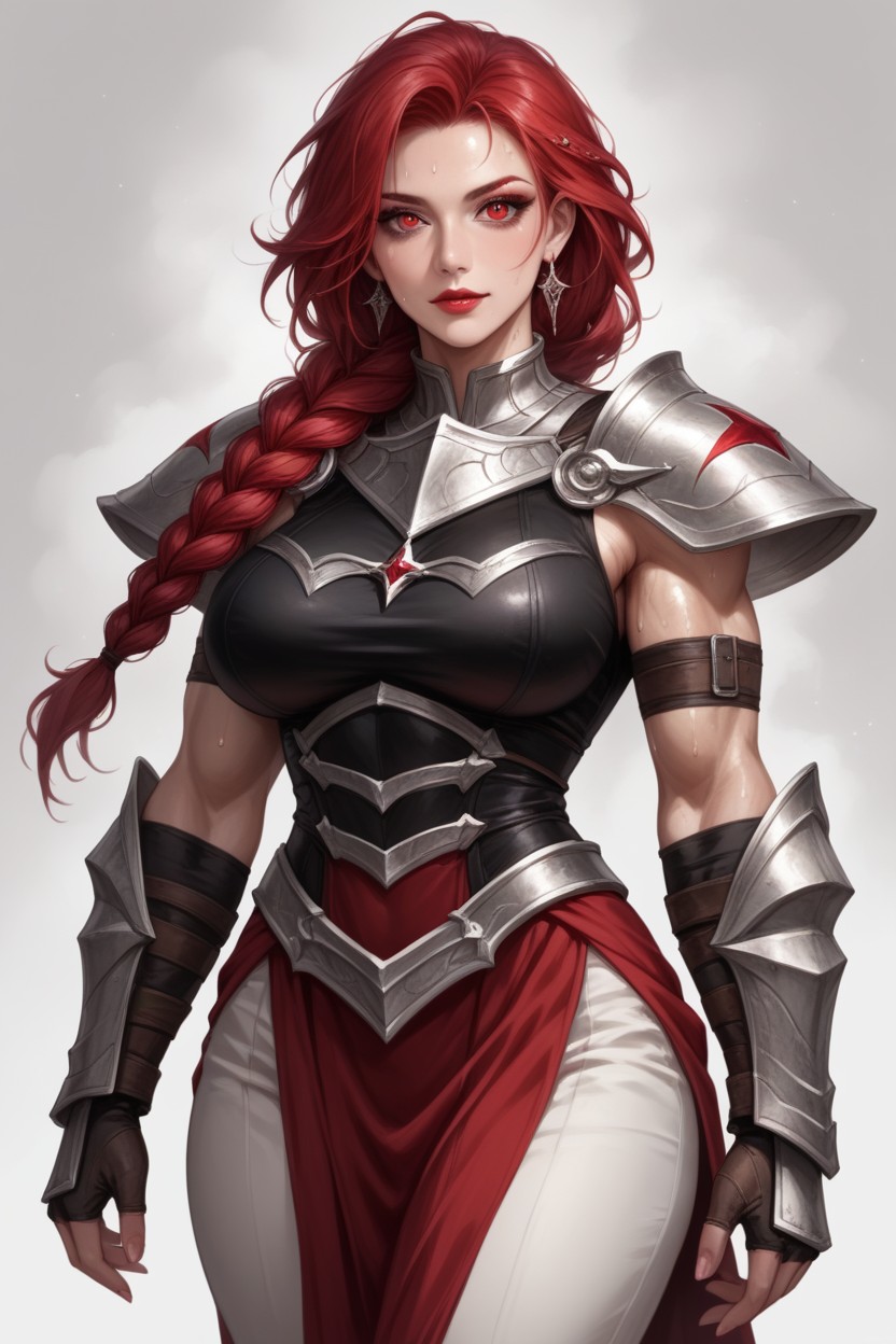 Armor, Healthy, Red Armpit Hair Hentai AI Porn