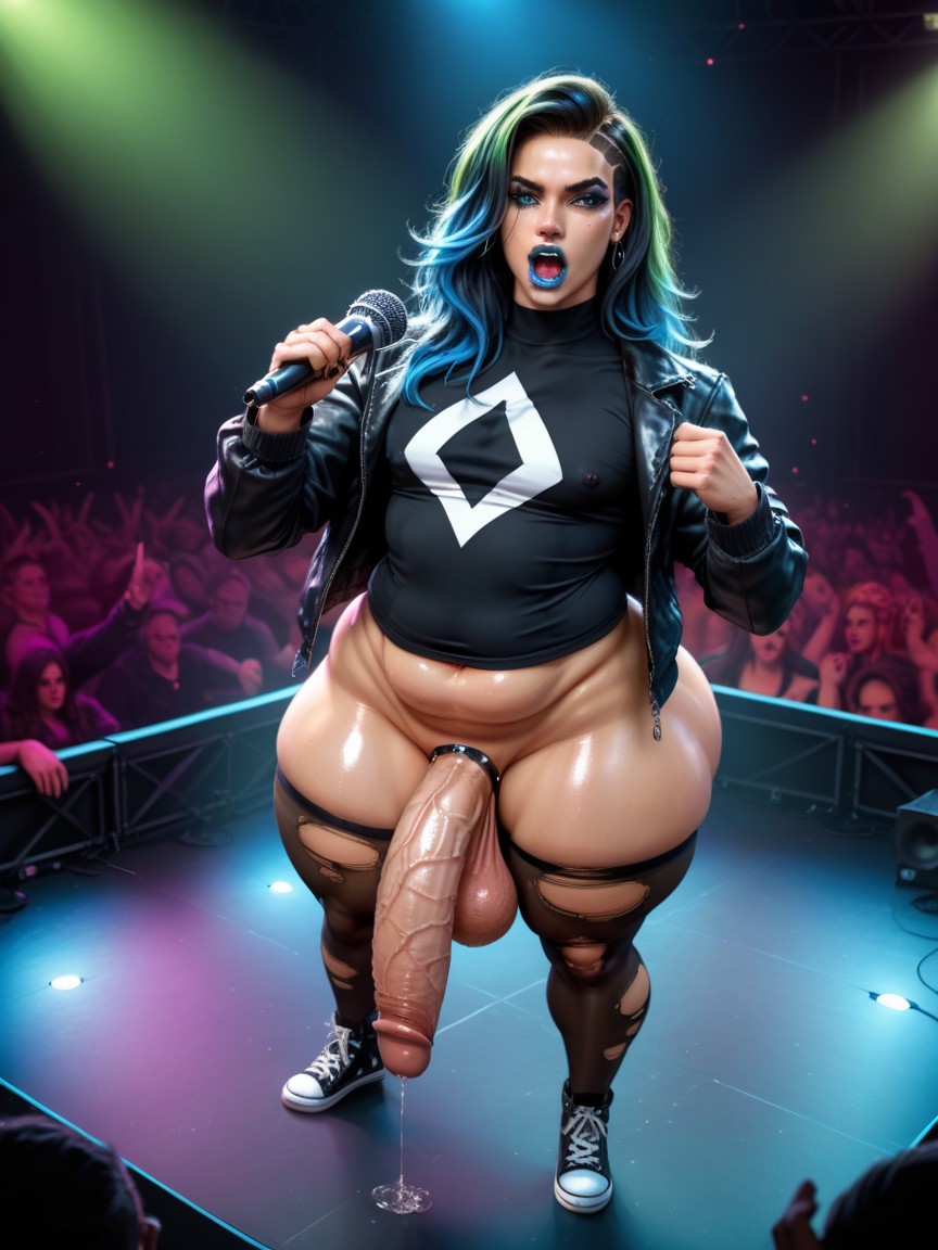 Oiled Skin, Male Chest, On Stage AI Gay Porn