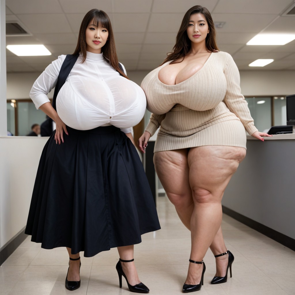 In The Office, Fully Clothed, Giantess AI Porn