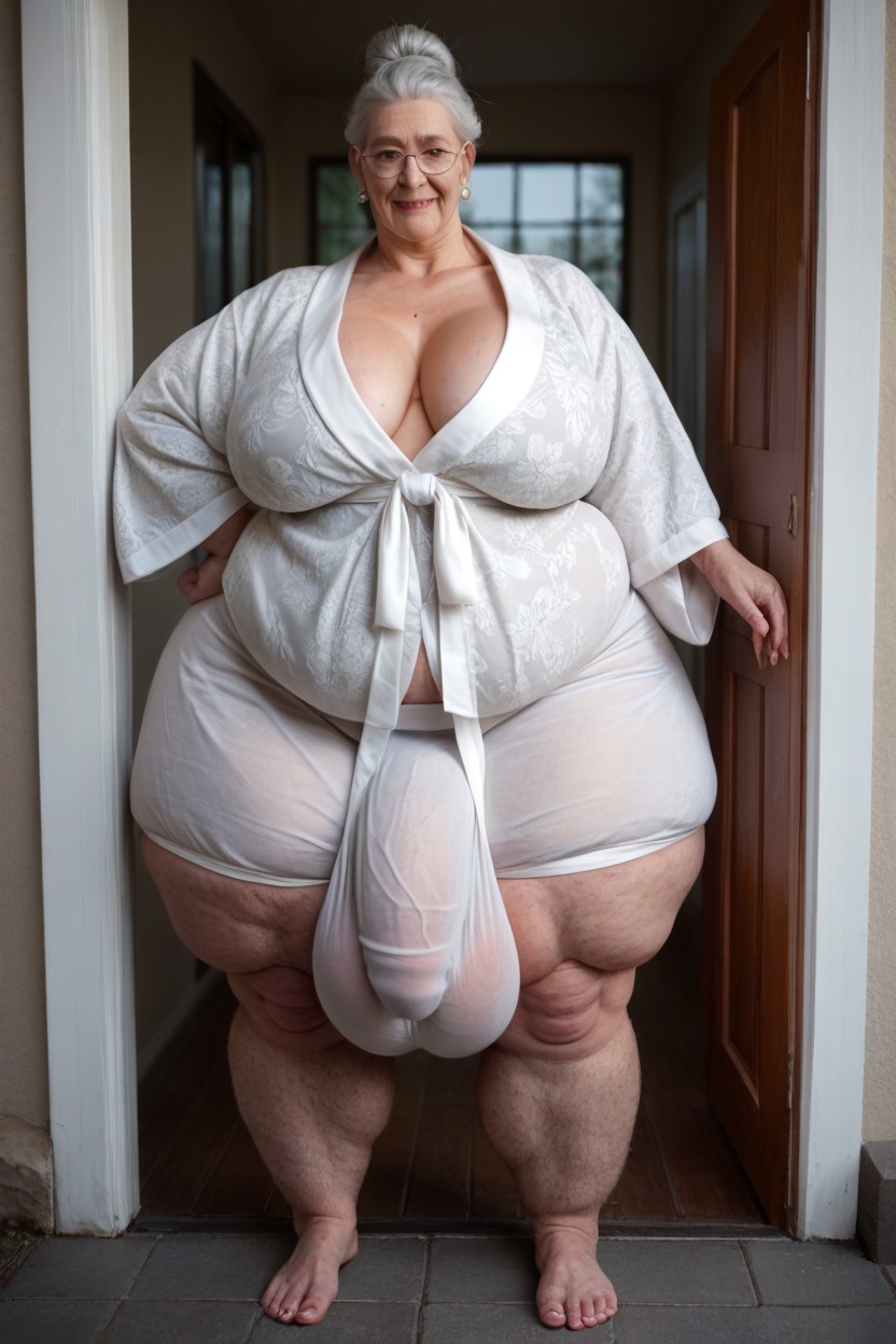 Bunhyper Weight Gain Hyper Obese Massive Cleavage, Cellulite Legs, Obese 人妖AI黃片
