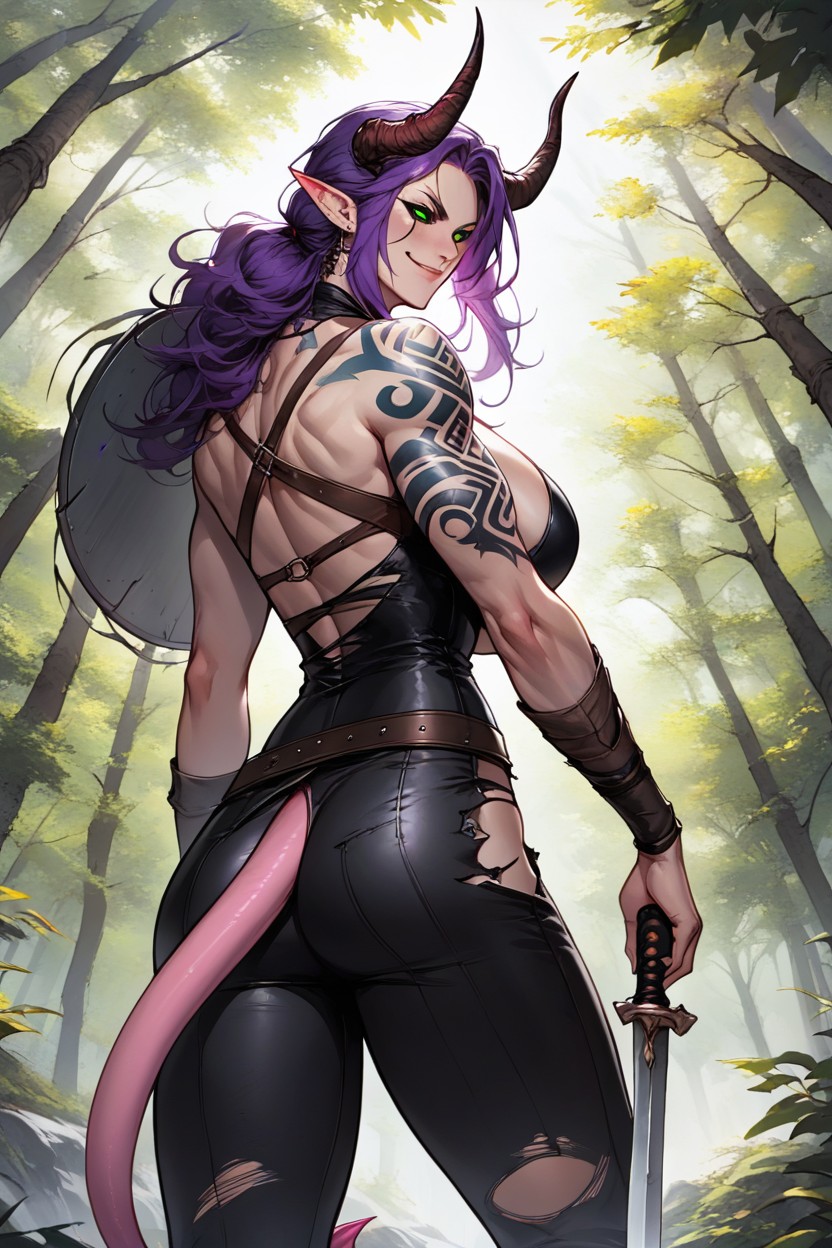 Forest, Smirk, Bottom Up AI Porn