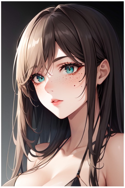 And Her Eyebrows Are Thick And Well Defined, Gently Arched To Complement Her Thoughtful Expression Her Nose Is And Proportionate, Sharp Eyes That Are A Muted Gray Green With Hints Of Turquoise She Has Shoulder Length Hentai AI Porn