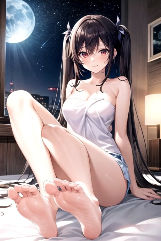 Bed Room, Highly Detailed Beautiful Face And Eyes, Red EyesPorno IA Hentai