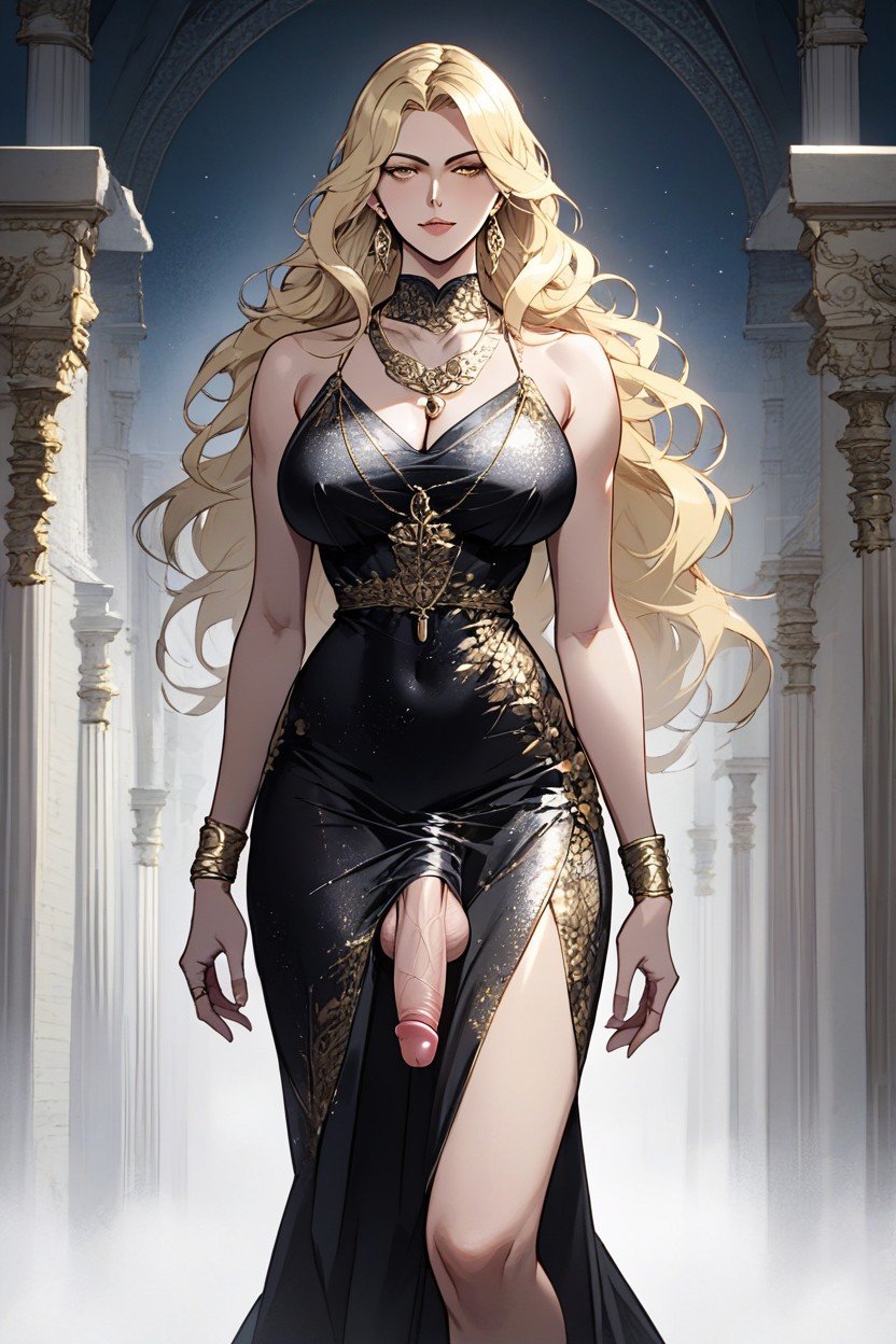 Queen Marika The Eternal From Elden Ring, Silk Dress, Grinning AI Porn