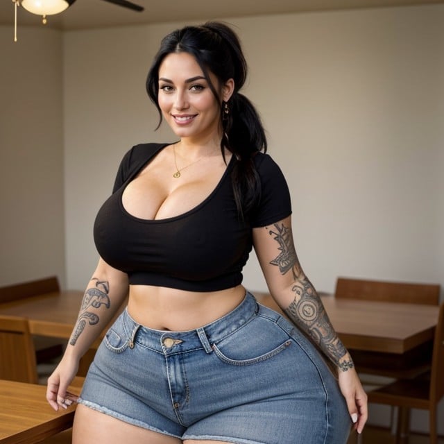 Widest Hyper Hips, X Bigger And Wider Hips And Ass, Disproportionately Wide Thick Ass Pornografia de IA