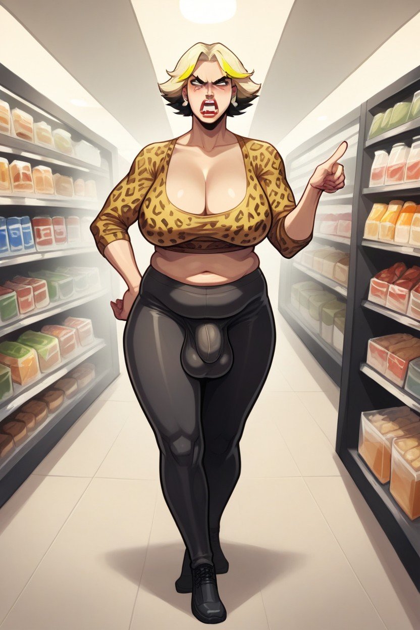 Angry, Afrobull Art Style, Karen Hair Furry AI Porn