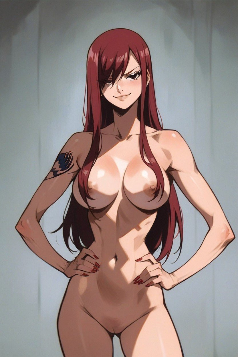 Standing, Naked, Erza Scarlet From Fairy Tail Furry AI Porn