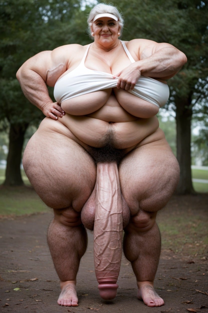 Loose T Shirt With Teal Sports Bra Underneath, Massive Saggy Breasts, Round Ass 人妖AI黃片