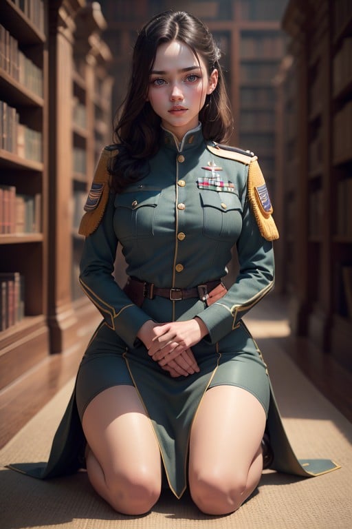 Bunda Pequena, Militares, Vista Frontal Pornografia de IA