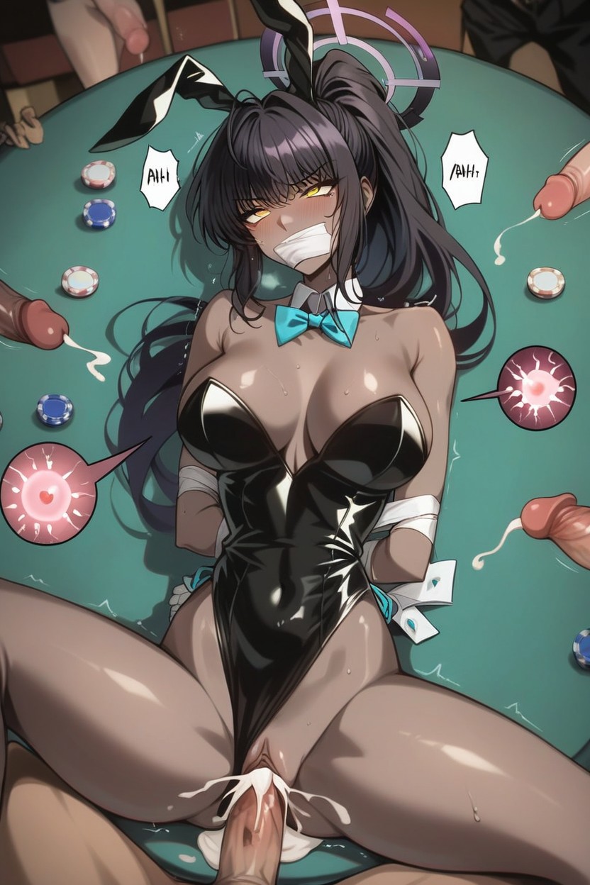 Long Black Hair, Rough Sex, Sweaty Hentai AI Porn