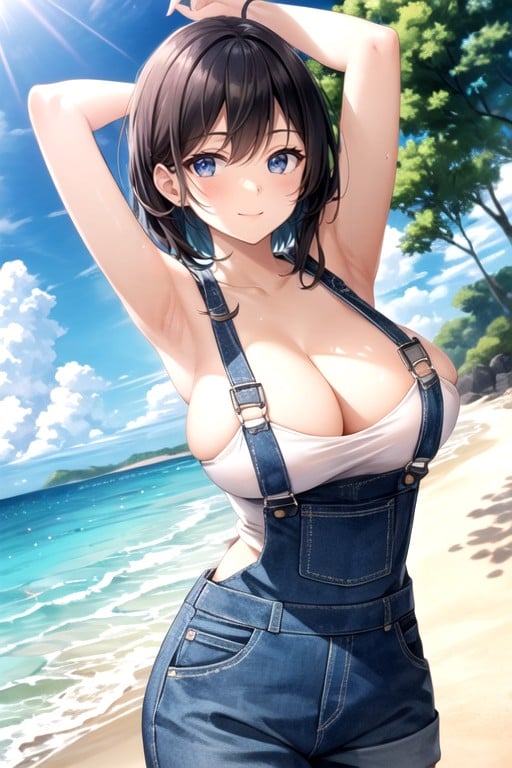 And Enjoy The Summer Atmosphere With A Relaxed Expression On Their Chest And Armpits They Take Natural Poses, Parks, And Beaches Spreads Out In The BackgroundAI黃片