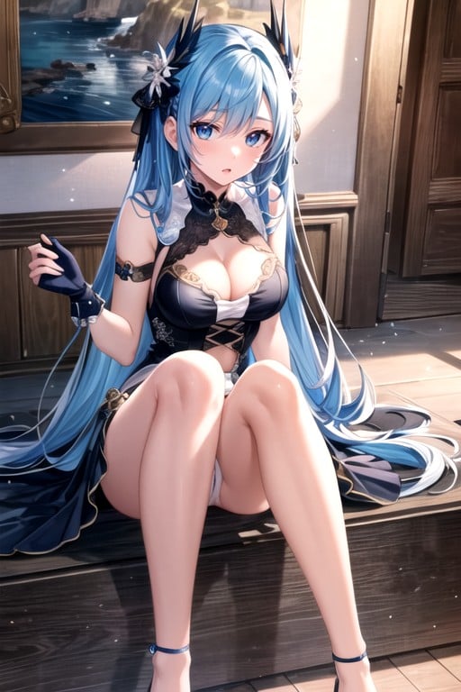 Legs Spread, Misionary Vagina, Blue HairAI黃片