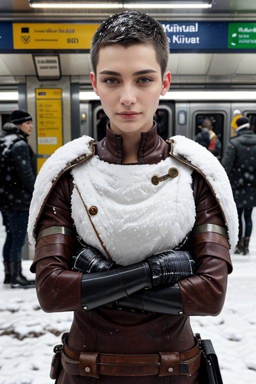 Station De Métro, Petit Cul, Coupe À La ModePorno IA Furry