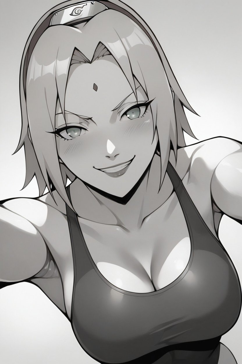 Smug Expression, Top Down, Haruno Sakurafrom Naruto AI Porn