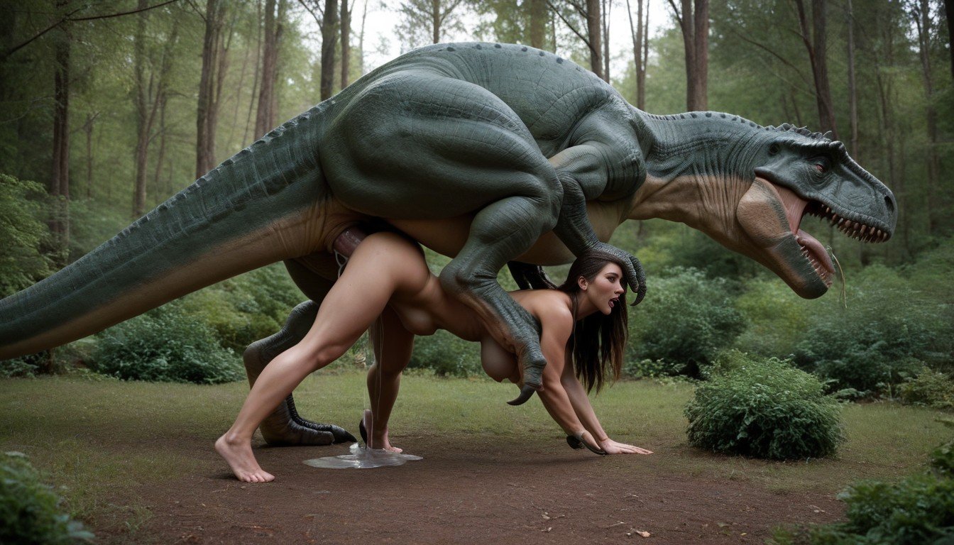 Vaginal Penetration By Extreme Hyper Massive Dinosaur Cock, Massive Green Dinosaur Monster, Partial Stomach BulgeAI黄片