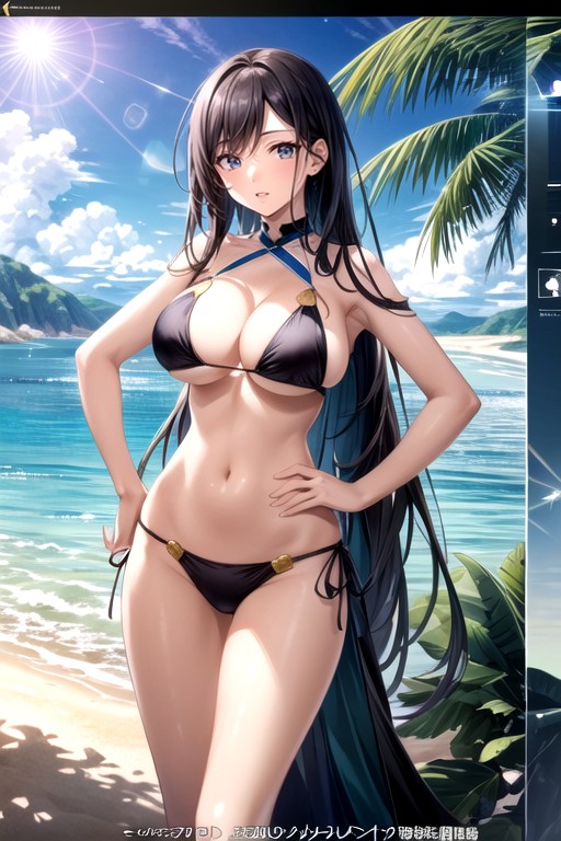 Ultra Detailed, Bust Shot, Slingshot Bikini AI Porn