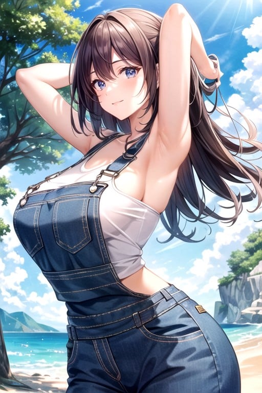 Parks, And Beaches Spreads Out In The Background, Casual OverallsPorno AI Hentai