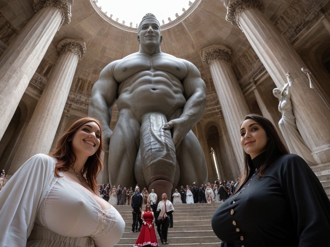 Around Statue, Harem, Massive Extreme Hyper Monster Cock;ssbbw AI Porn