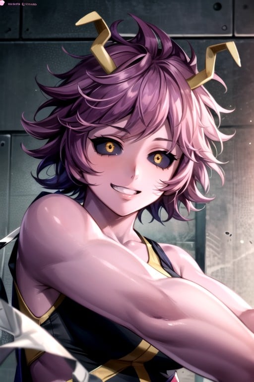 Grinning, Ashido Mina (my Hero Academia), Bust Shot AI Porn