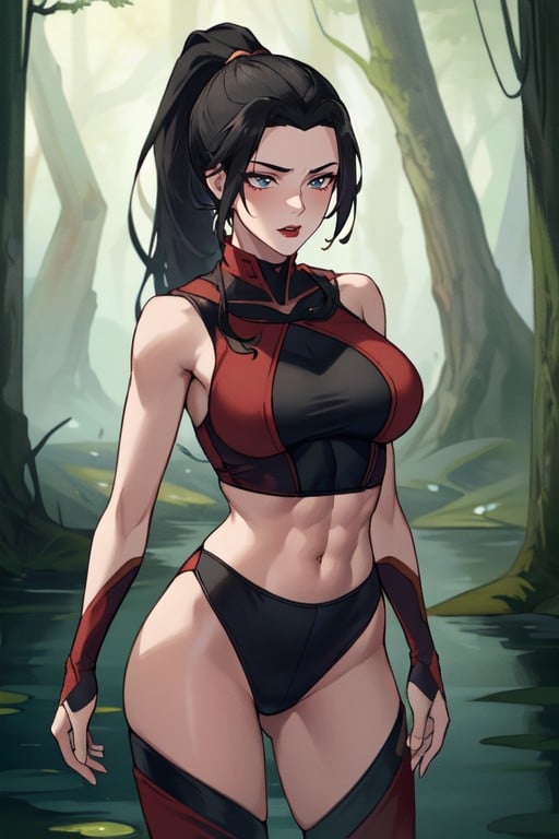 Estilo De Arte Con Líneas Gruesas, En Forma, Azula (avatar)Porno AI Hentai