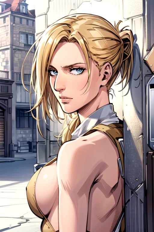 Annie Leonhart (attack On Titan), Seins De Côté, Bande DessinéePorno IA